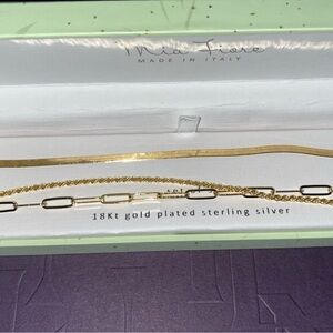 Beautiful ✨ 18k Gold Plated Sterling Silver Anklets- 3 pieces